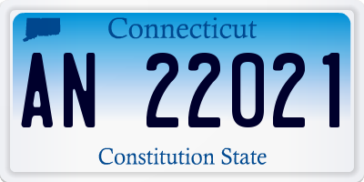 CT license plate AN22021