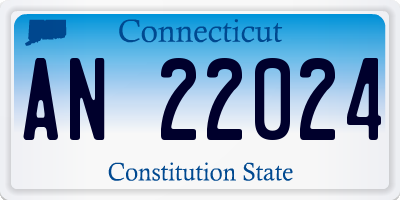 CT license plate AN22024