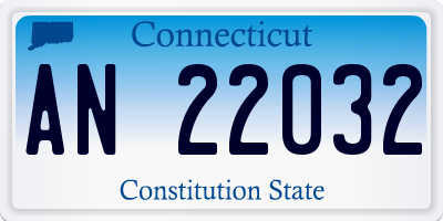 CT license plate AN22032
