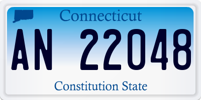 CT license plate AN22048