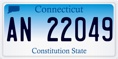 CT license plate AN22049