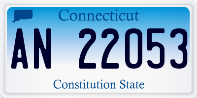 CT license plate AN22053