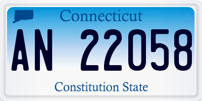CT license plate AN22058
