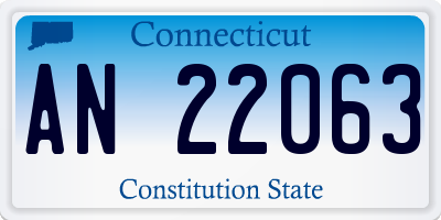 CT license plate AN22063