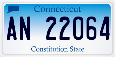 CT license plate AN22064