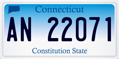 CT license plate AN22071