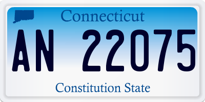 CT license plate AN22075