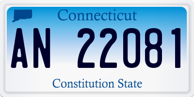 CT license plate AN22081
