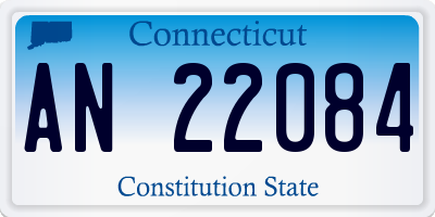 CT license plate AN22084