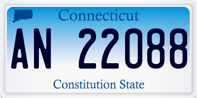 CT license plate AN22088