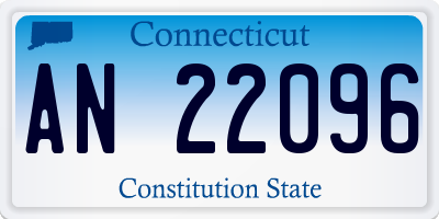 CT license plate AN22096