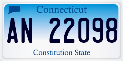 CT license plate AN22098