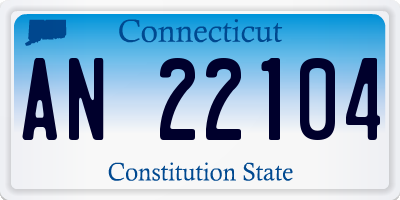 CT license plate AN22104
