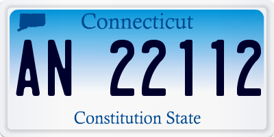 CT license plate AN22112