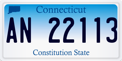 CT license plate AN22113