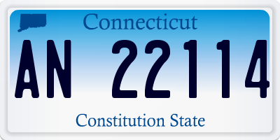 CT license plate AN22114