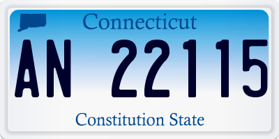 CT license plate AN22115