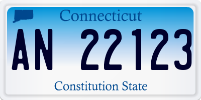 CT license plate AN22123