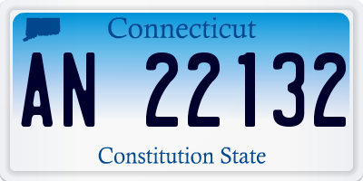 CT license plate AN22132