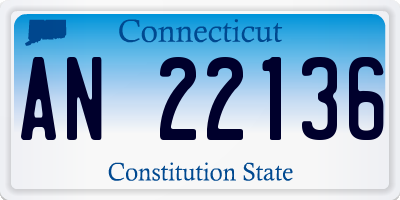 CT license plate AN22136