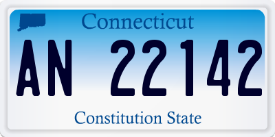 CT license plate AN22142