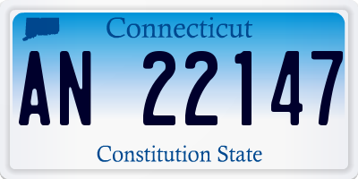 CT license plate AN22147