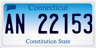 CT license plate AN22153