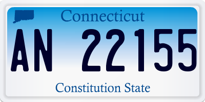 CT license plate AN22155