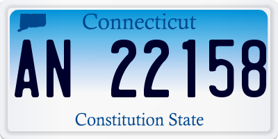 CT license plate AN22158