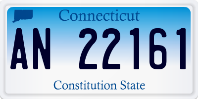 CT license plate AN22161