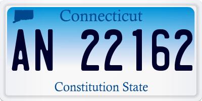 CT license plate AN22162