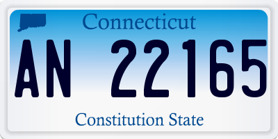 CT license plate AN22165
