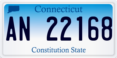 CT license plate AN22168