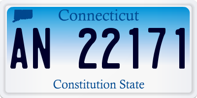CT license plate AN22171