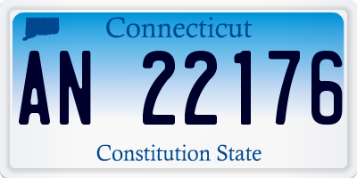 CT license plate AN22176