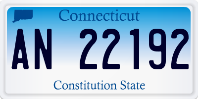 CT license plate AN22192