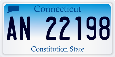 CT license plate AN22198