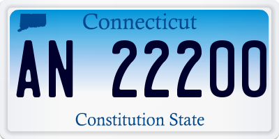 CT license plate AN22200