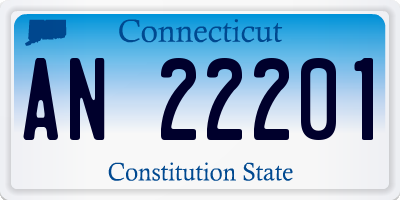 CT license plate AN22201