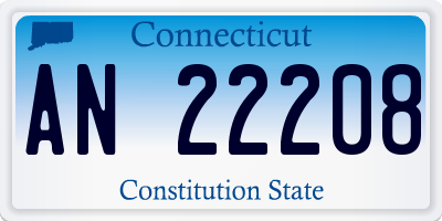CT license plate AN22208