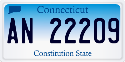 CT license plate AN22209