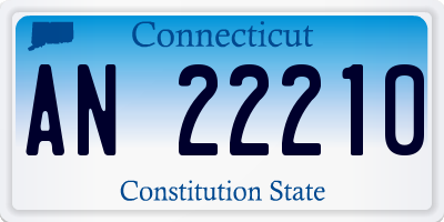 CT license plate AN22210