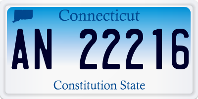 CT license plate AN22216