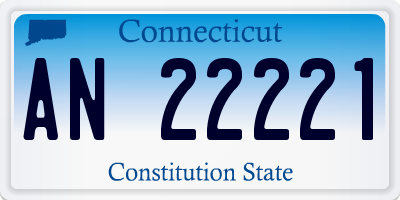 CT license plate AN22221