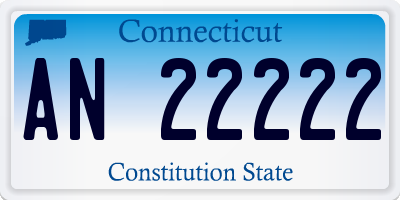 CT license plate AN22222