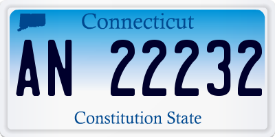 CT license plate AN22232