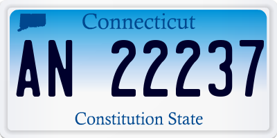 CT license plate AN22237