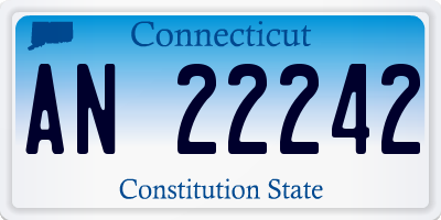 CT license plate AN22242