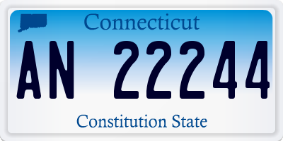 CT license plate AN22244