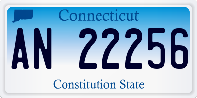 CT license plate AN22256